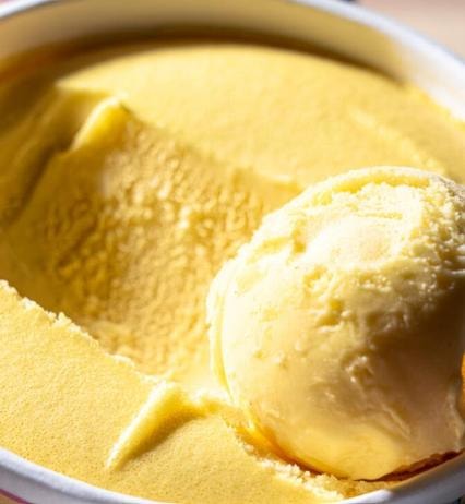 Mango frozen dessert texture